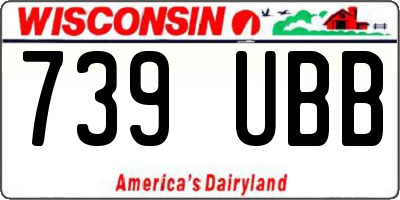 WI license plate 739UBB