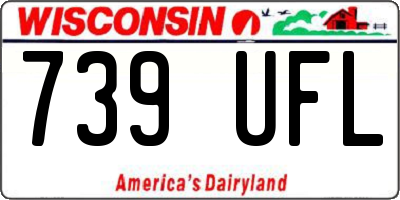 WI license plate 739UFL