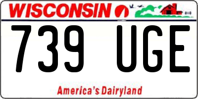 WI license plate 739UGE