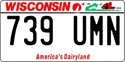 WI license plate 739UMN