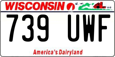 WI license plate 739UWF