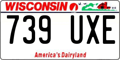 WI license plate 739UXE