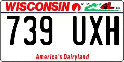WI license plate 739UXH