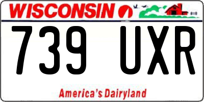 WI license plate 739UXR