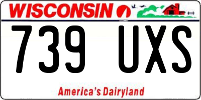 WI license plate 739UXS