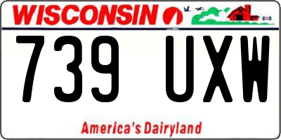 WI license plate 739UXW