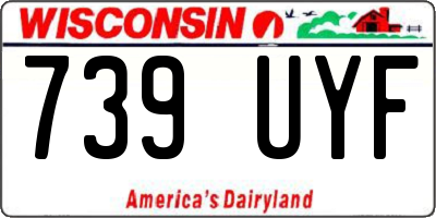 WI license plate 739UYF
