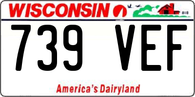WI license plate 739VEF