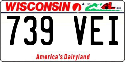 WI license plate 739VEI