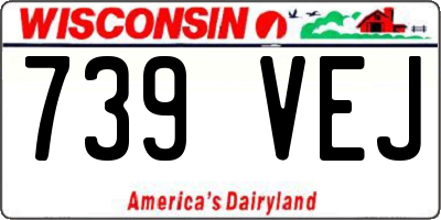 WI license plate 739VEJ