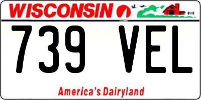 WI license plate 739VEL