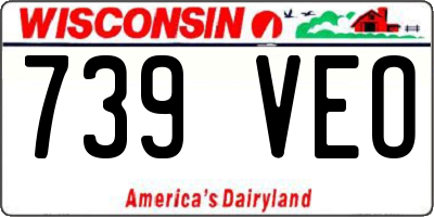 WI license plate 739VEO