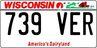 WI license plate 739VER