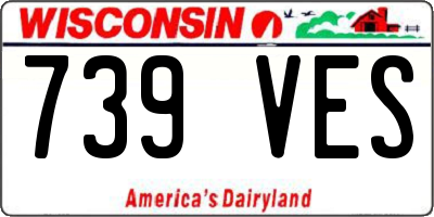 WI license plate 739VES