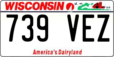 WI license plate 739VEZ