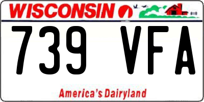 WI license plate 739VFA
