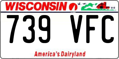 WI license plate 739VFC