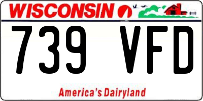 WI license plate 739VFD