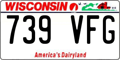 WI license plate 739VFG