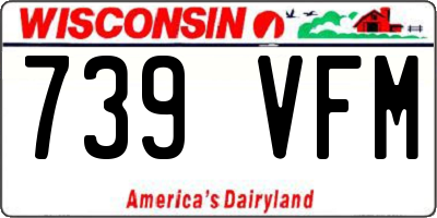 WI license plate 739VFM