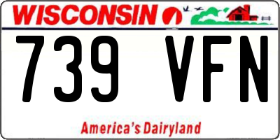 WI license plate 739VFN