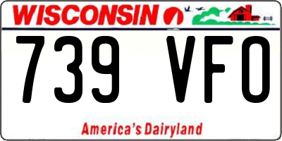 WI license plate 739VFO
