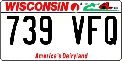 WI license plate 739VFQ