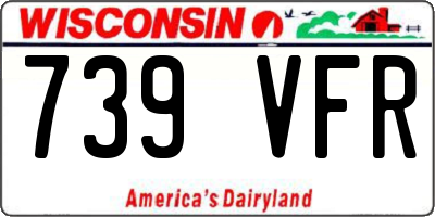 WI license plate 739VFR