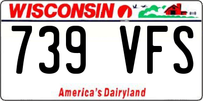 WI license plate 739VFS