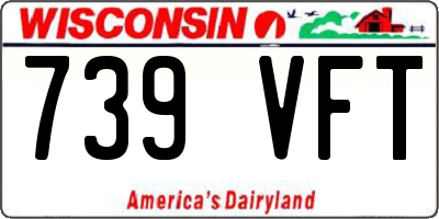 WI license plate 739VFT