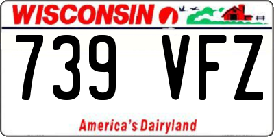 WI license plate 739VFZ
