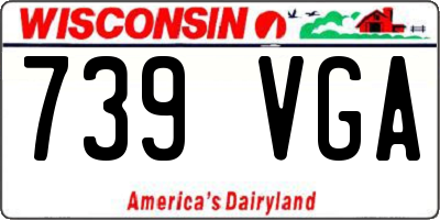 WI license plate 739VGA