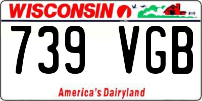 WI license plate 739VGB