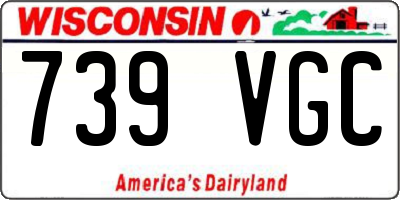WI license plate 739VGC