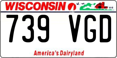 WI license plate 739VGD