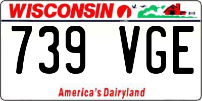 WI license plate 739VGE
