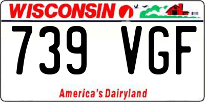 WI license plate 739VGF