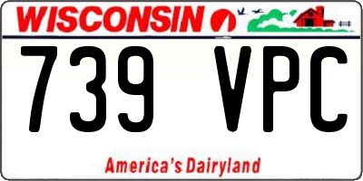 WI license plate 739VPC