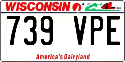 WI license plate 739VPE