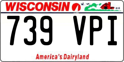 WI license plate 739VPI