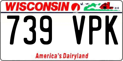 WI license plate 739VPK