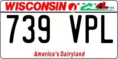 WI license plate 739VPL