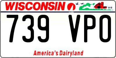 WI license plate 739VPO