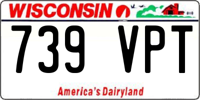 WI license plate 739VPT