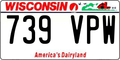 WI license plate 739VPW