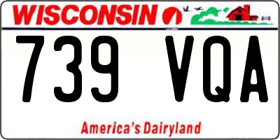 WI license plate 739VQA