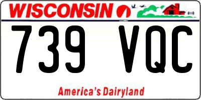 WI license plate 739VQC