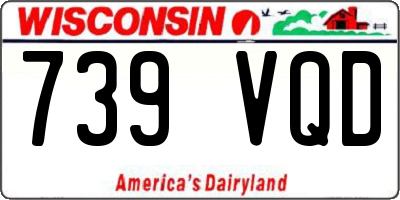 WI license plate 739VQD