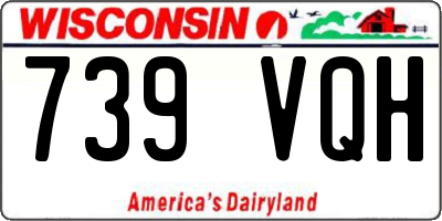 WI license plate 739VQH