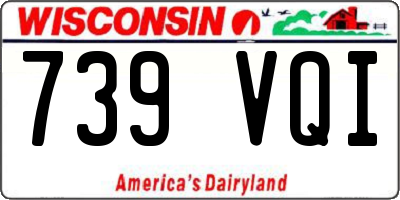 WI license plate 739VQI